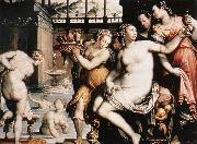 ZUCCHI  Jacopo The Toilet of Bathsheba after 1573 oil painting